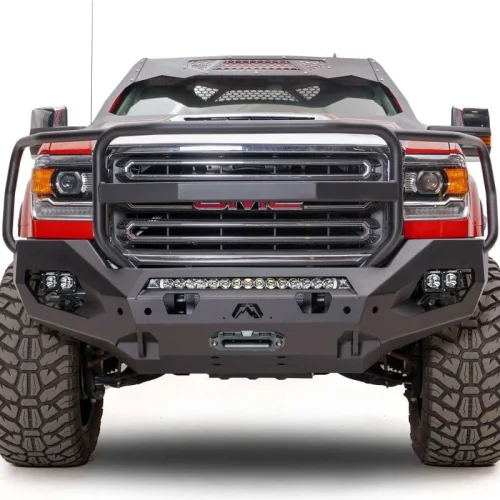 Fab Fours GM15-X2850-1 GMC Sierra 2500/3500 HD 2015-2019 Matrix Front Bumper Winch Ready Full Guard